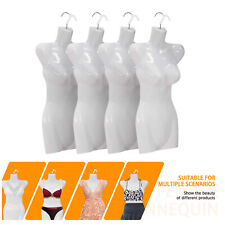 4pcs 27 Female Mannequin Hollow Back Body Torso Dress Form Whanging Hook White