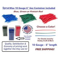 6 Ounce- Sprue Stick Wax Dental Jewelry Pattern Making Investment Wax Pick Color
