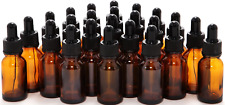  24 Amber 10 Ml 13 Oz Glass Bottles With Glass Eye Droppers