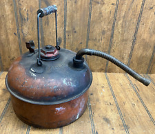 Vintage Eagle Red Metal Gas Can 2 12 Gallons Wood Bail Handle Flex Spout