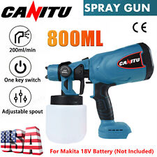 Cordless Electric Paint Sprayer Airless Spray Gun For Makita 18v Without Battery