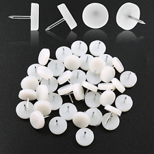40 Pcs Nail In Furniture Glides 18mm Nylon Chair Glides For Wood Floors White P