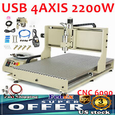 Usb Cnc 6090 4 Axis 2.2kw Cnc Router Small Wood Metal Engraving Milling Machine