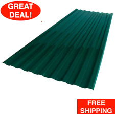 26 In X 6 Ft Brick Polycarbonate Roof Panel Corrugated Strength Fiberglass Green