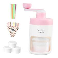 Manual Shaved Ice Maker Machine Ice Shaver Snow Cone Machine Ideal For Pink