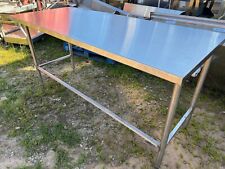 Win-holt Commercial 72 X 30 Stainless Steel 16 Gauge Work Prep Open Top Table