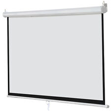 100 Manual Pull Down Projector Screen 169 Hd Movie Theater Projection Home