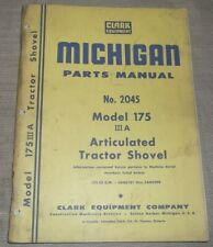 Michigan Clark 175-iii-a Articulated Tractor Shovel Loader Parts Manual Book