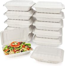 150 Pcs Disposable Clamshell Food Take Out Container Box To Go 9.25 X 6.5 X 2.25