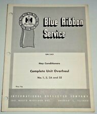 Ih International 1 2 2a 33 Hay Conditioner Blue Ribbon Service Manual 264