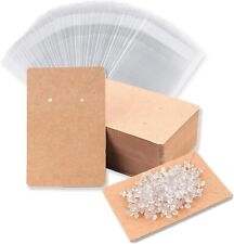 100 Pcs Earring Display Cards With 100 Jewelry Packaging For Earrings Necklace
