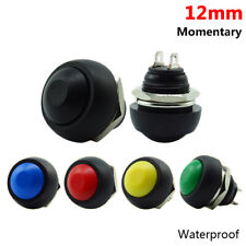 12mm Waterproof Onoff Push Button Switch Momentary Black Red Green Blue Pbs-33b
