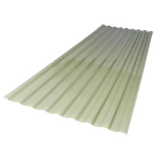 Corrugated Polycarbonate Roof Panel Misty Green Moisture Resistant 26 In X 6 Ft