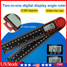 Digital Angle Finder Protractor 8 In200 Mm Measuring Ruler With Lcd Display
