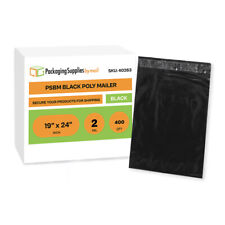 400 19x24 Black Poly Mailers Shipping Bags Packaging Envelopes 2 Mil Polybag