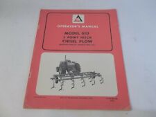 Allis-chalmers 3-point Hitch Chisel Plow Model 610 Operators Manual
