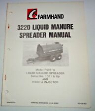 Farmhand 3220 Liquid Manure Spreader Operators Parts Manual Model F508-a