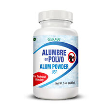 Germa Alum Powder Usp. Natural Deodorant. Antiseptic Hypoallergenic. 3 Oz