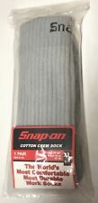 12 Pairs Mens Gray Snap On Tools Crew Socks Xl Free Shipping Made In Usa New