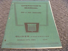 Oliver 990 995 Tractors Owner Operator Maintenance Manual User Guide