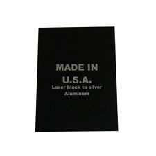 5x7 Laser Gloss Black To Silver Aluminum Blanks - Square Corners - Set Of 10