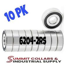 10 Pack 6204-2rs C3 Premium Rubber Sealed Ball Bearing 20x47x14mm 6204rs