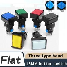 16mm Spdtdpdt5a Momentary Black Rectangle Plastic Push Button Switch Ceulrohs