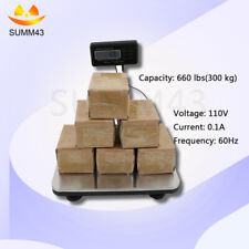 Digital Floor Bench Scale Lcd Display Postal Platform Shipping 300kg 660lbs