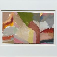 Abstract Original Painting Signed Joann Ugolini Berkley Ca Framed Matted 18 X 22