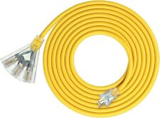 101525 Ft Heavy Duty 123 Gauge Extension Cord Outdoor Tri-tap Extension Cord