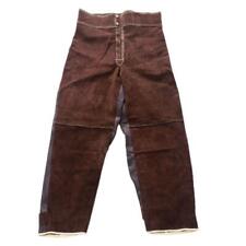Fireproof Cowhide Welding Pants Protective Anti-scald Leather Trousers
