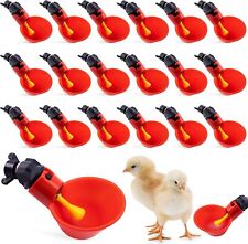 20 Pack Automatic Poultry Drinking Watering Cups Drinker For Chicken Quail Farm