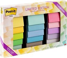 Genuine Post It Notes Limited Edition Super Sticky 15 Colors Pads 3x3 45 Sheets
