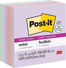 Post-it Super Sticky Recycled Notes 3 X 3 In 5 Pads 2x The Sticking Power