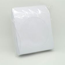100 Cd Sleeves Dvd Cd-r Paper Sleeve With Window Flap White