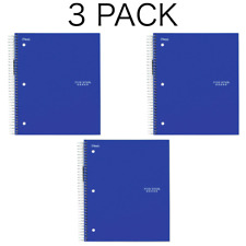 Five Star 3 Subject Notebook College Ruled Wire Bound 150 Sheet Blue 3 Pack