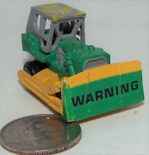 Small Micro Machine Bulldozer Construction Vehicle In Green And Yellow No. 93