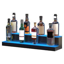 Vevor Led Lighted Liquor Bottle Display Bar Shelf Rf App Control 30 2-step