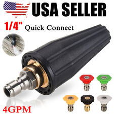 4.0gpm High Pressure Washer Rotating Turbo Nozzle Spray Tip 3600psi 14 Quick
