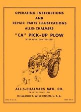 Allis Chalmers Ca Pick Up Plow Operators Manual