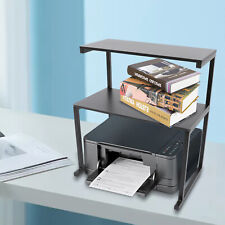 Iron Printer Stand Desk Shelf Storage Home Office 3 Tier Computer Organizer Us