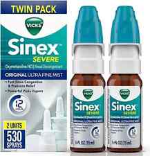 Vicks Sinex Severe Nasal Nose Spray Original Ultra Fine Misttwin Pack2 0.5 Fl