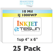 1up Perforated Inkjet Teslin Paper For Making Pvc-like Id Cards - 25 Sheets