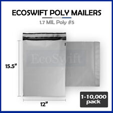 1-10000 12 X 15.5 Ecoswift Poly Mailers Envelopes Plastic Shipping Bags 1.7 Mil