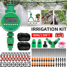 Drip Irrigation System Garden Self Watering Timer Plant Hose Micro Sprinkler Kit
