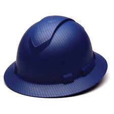 Blue Ridgeline Full Brim Protective Construction Safety Hard Hat 4 Point Ratchet