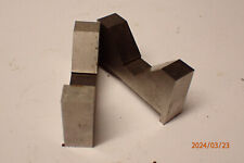 2 Small V Block Plates With 14-20 Holes Machinist Jig Fixture Tooling