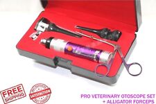 New High Grade Otoscope Set Veterinary Examination Animal Diagnostic Forceps