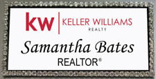 Keller Williams Realty Bling Crystal Personalized Name Badge W Pin Fastener