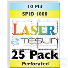Laser Teslin Paper - 8up Perforated - For Making Pvc-like Id Cards - 25 Sheets